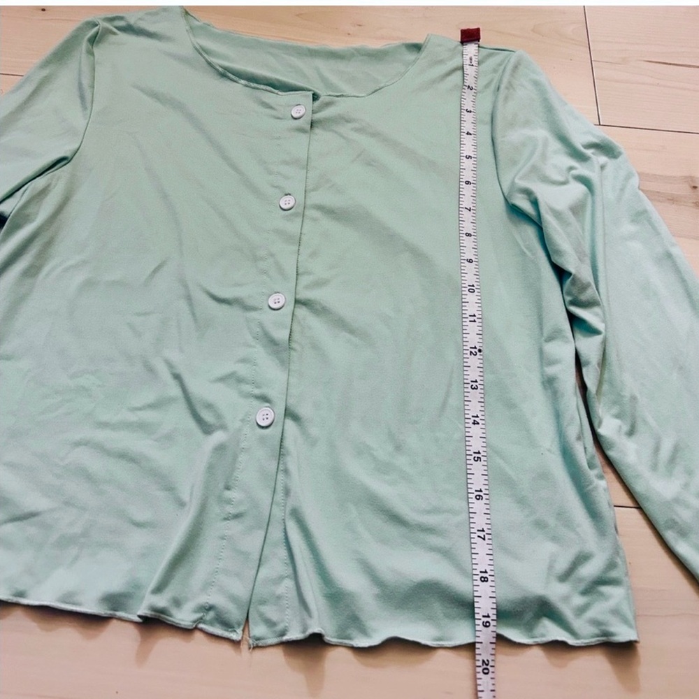 3 Piece Mint Green Women's Sleepwear Set*Cardigan/Tank/Pants NWOT Large - Picture 8 of 16